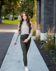 Light Weight Joggers in Moss Green