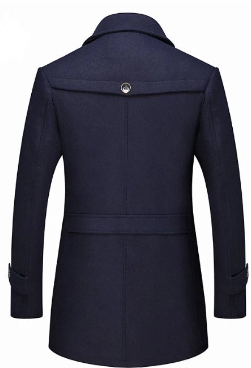 Layered Collar Button Front Mid Length Coat