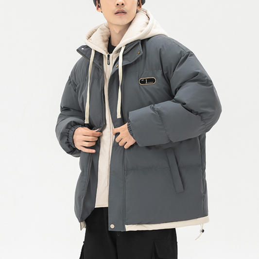 Layered Hooded Puffer Jacket