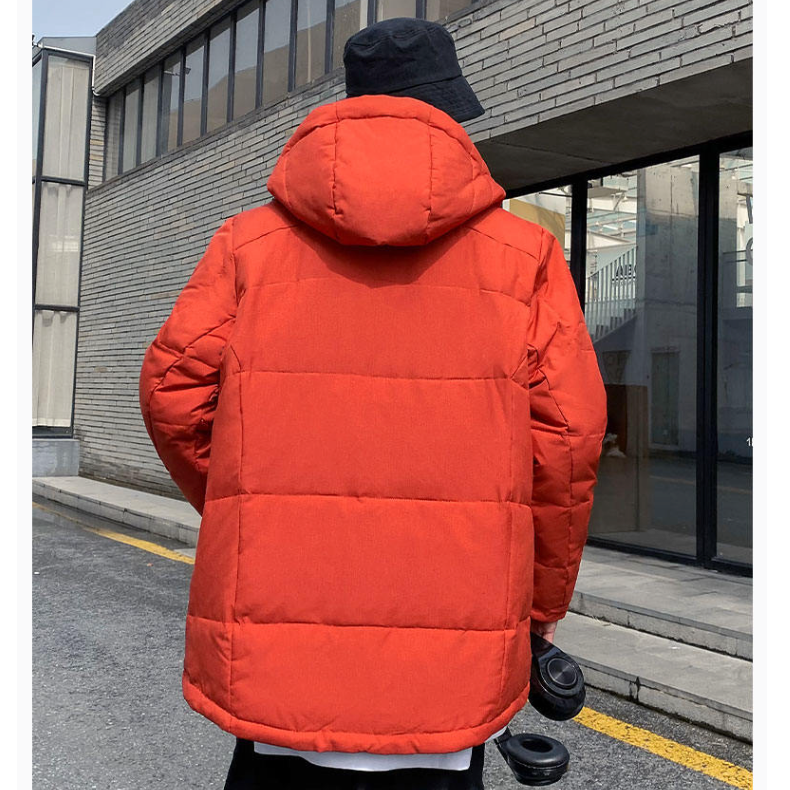 High Collar Puffer Jacket With Removable Hood