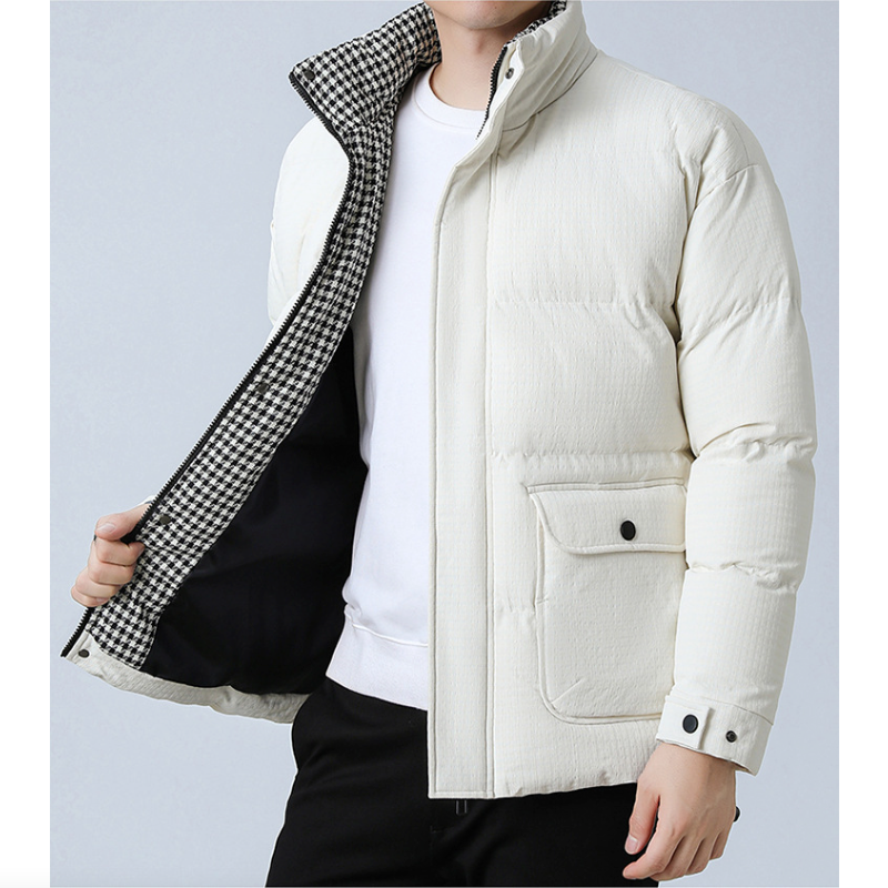 Houndstooth Puffer Jacket