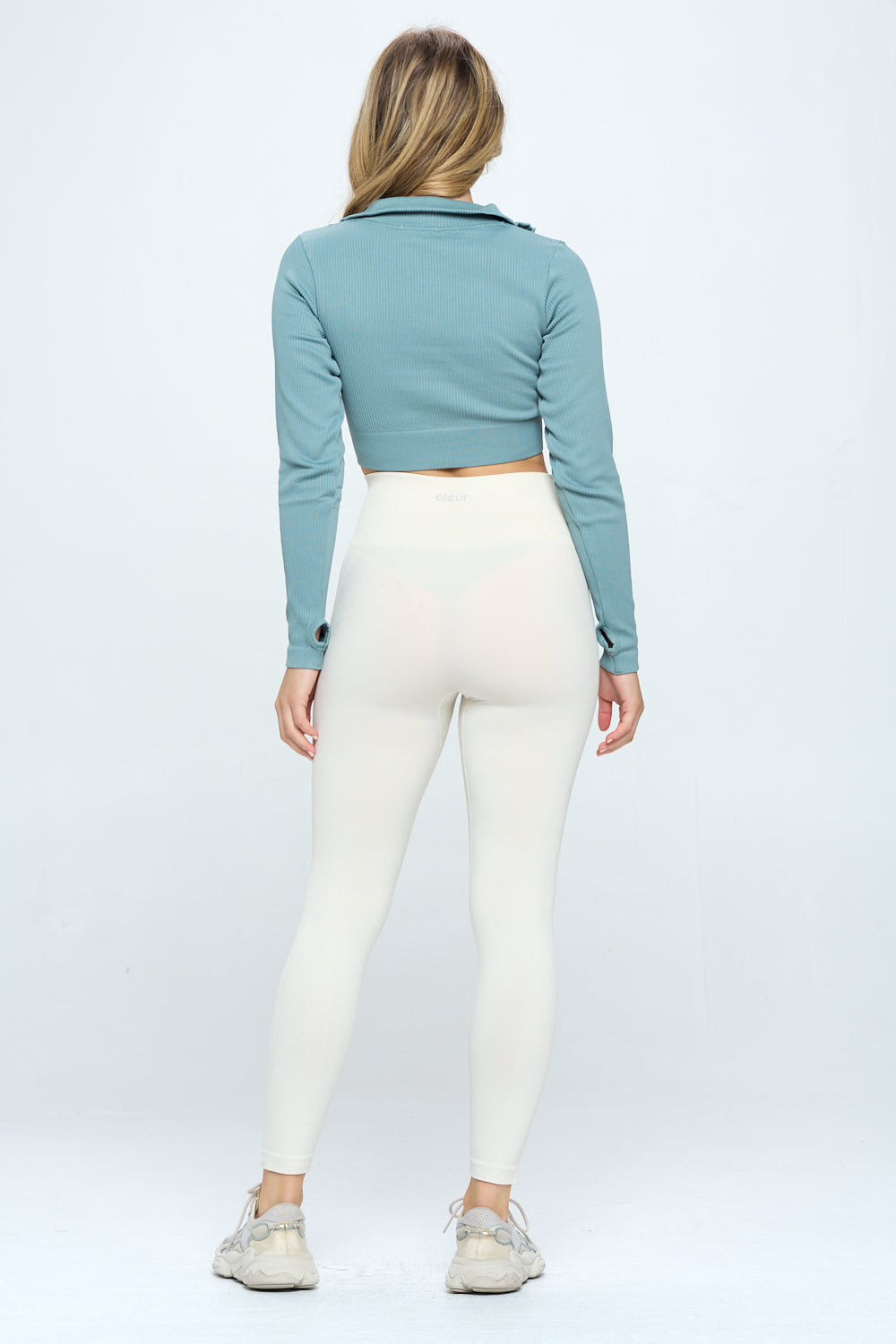 Half Zip Sport Crop Top