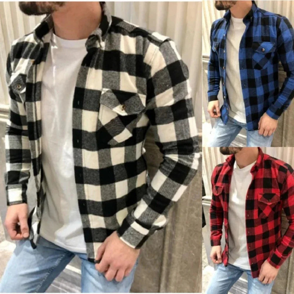 Long Sleeve Checkered Shirt