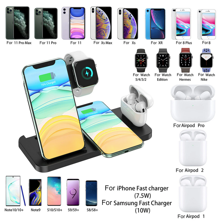 Wireless Charging Station For iPhone and Samsung phone