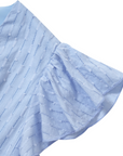 Womens V Neck Ruffle Sleeve Summer Dress