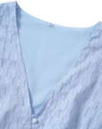 Womens V Neck Ruffle Sleeve Summer Dress