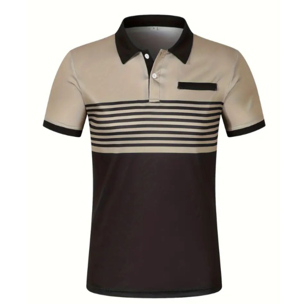 Stripe Short Sleeve Polo Shirt