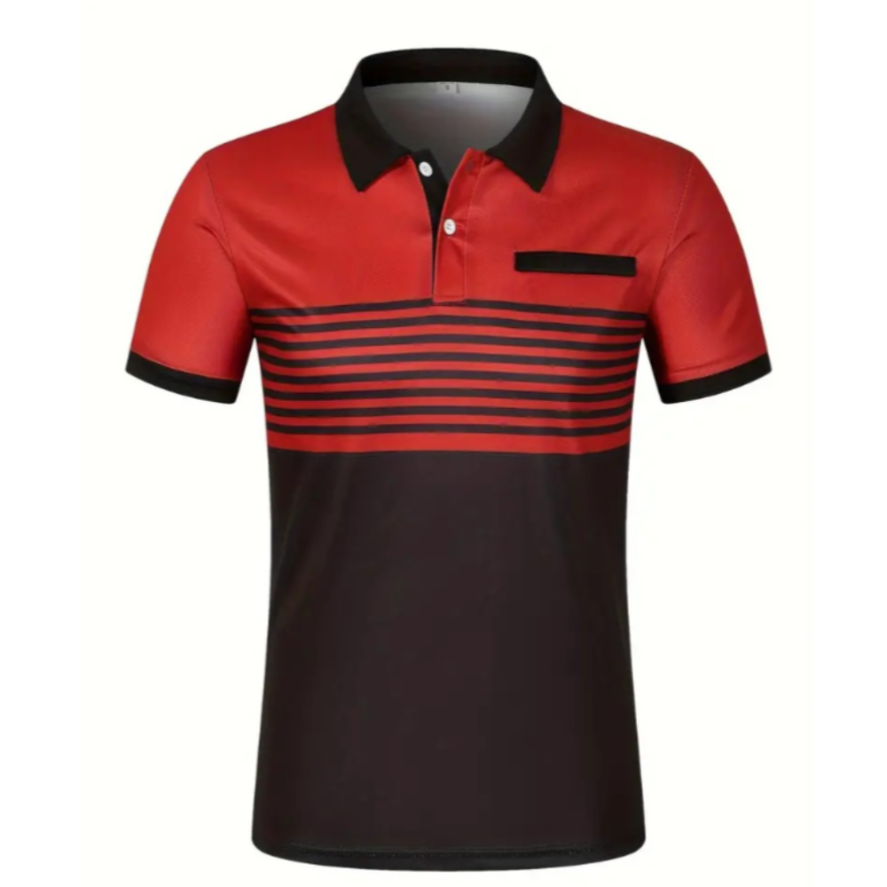 Stripe Short Sleeve Polo Shirt