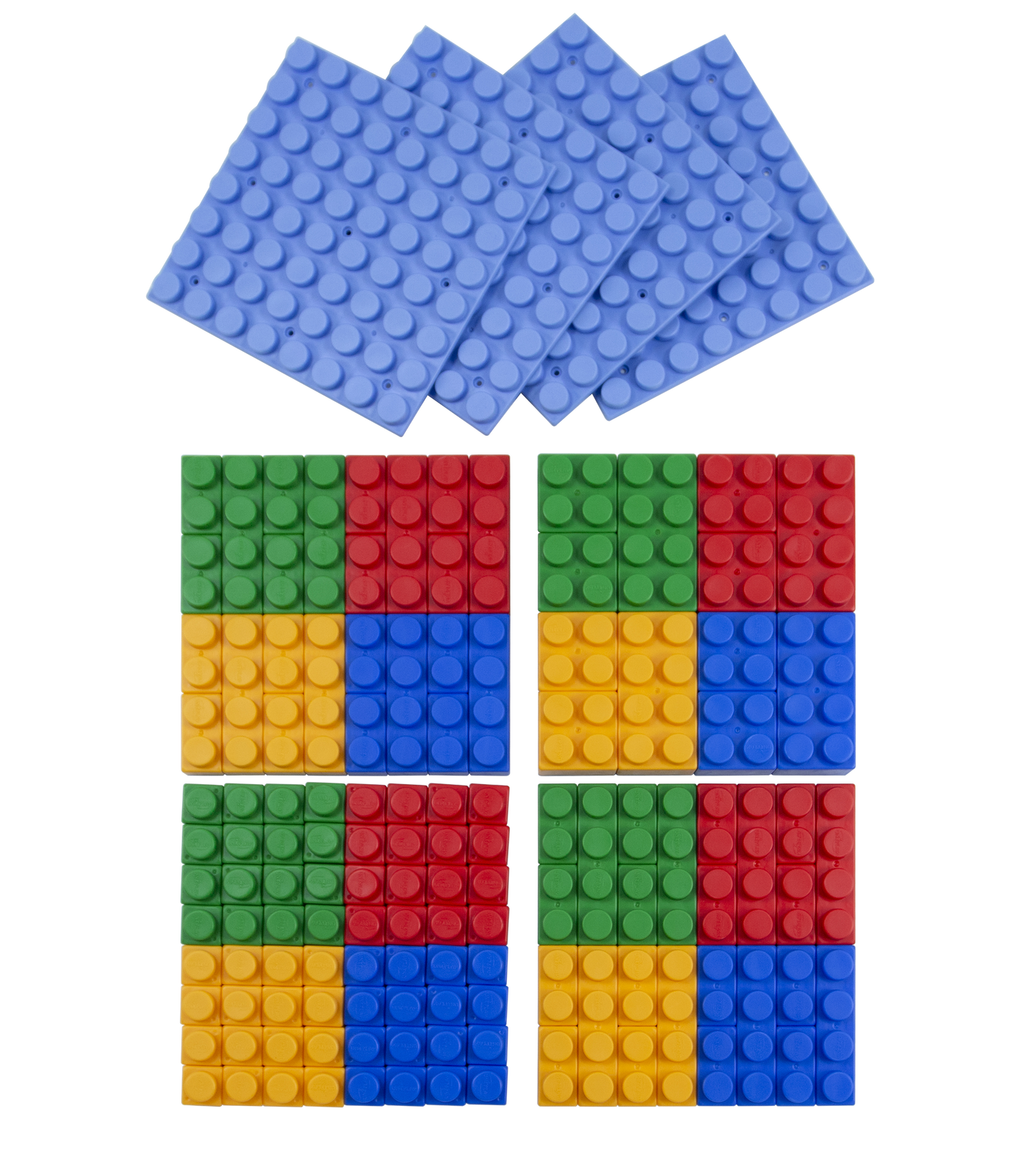 Platform with 124pcs Soft Building Blocks