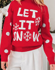 LET IT SNOW Christmas Holiday Sweater