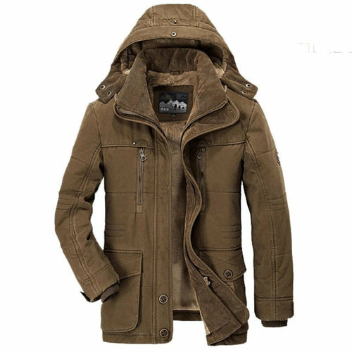 Hooded Winter Parka Coat with Inner Fleece