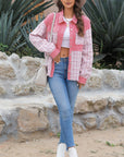 Plaid Button Up Long Sleeve Jacket