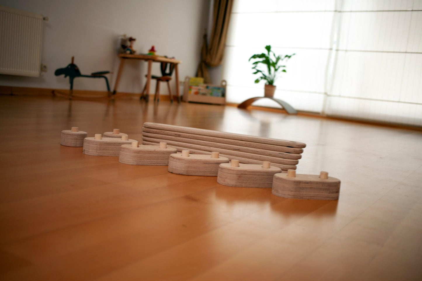 Montessori Balance Beam and Stepping Stones Set