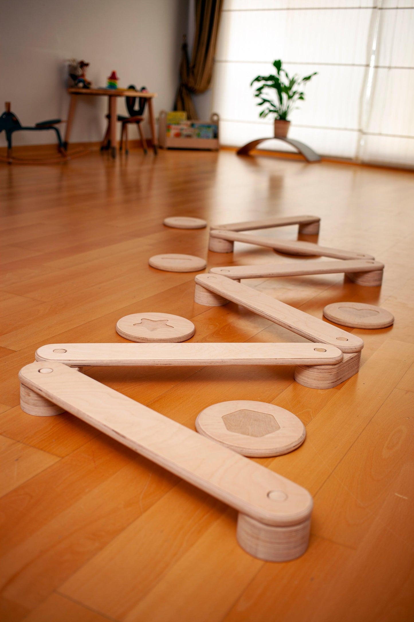 Montessori Balance Beam and Stepping Stones Set