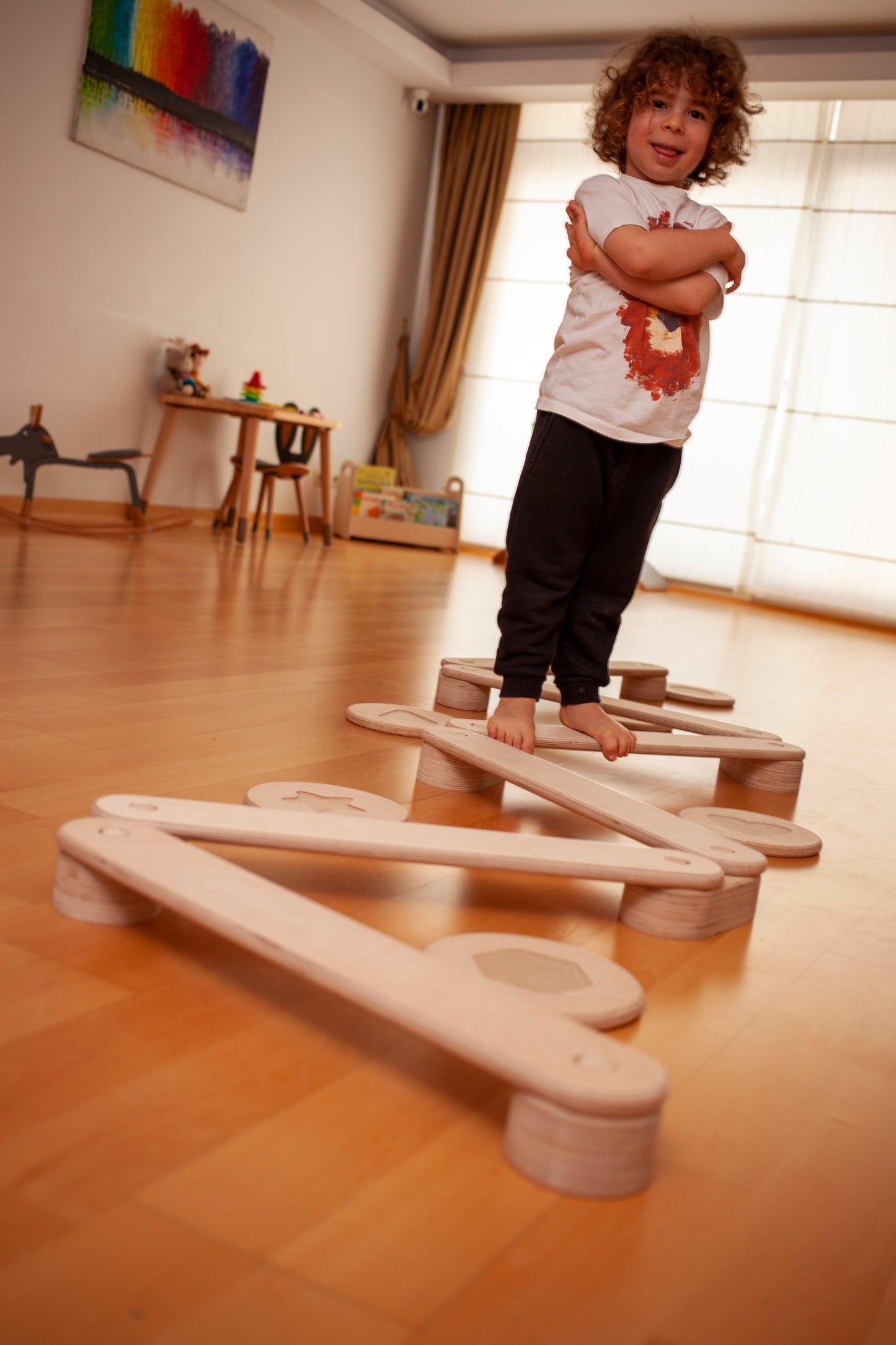 Montessori Balance Beam and Stepping Stones Set