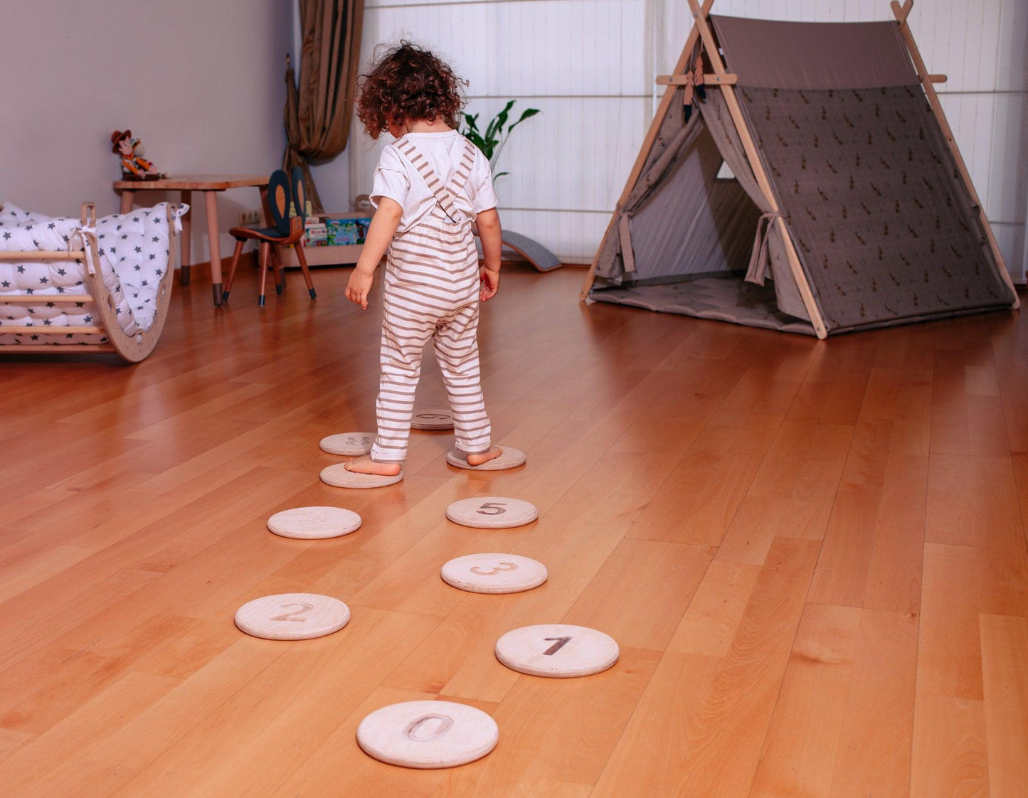 Montessori Balance Beam and Stepping Stones Set