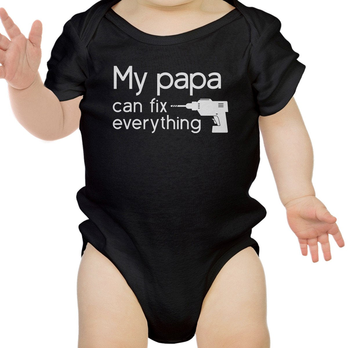 My Papa Fix Black Cute Baby Onesie