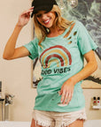 BiBi Cotton Slub Laser Top American Cow Boy Graphic