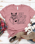 Easily Distracted By Cats & Books