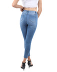 Talus High Waisted Skinny Jeans - Blue