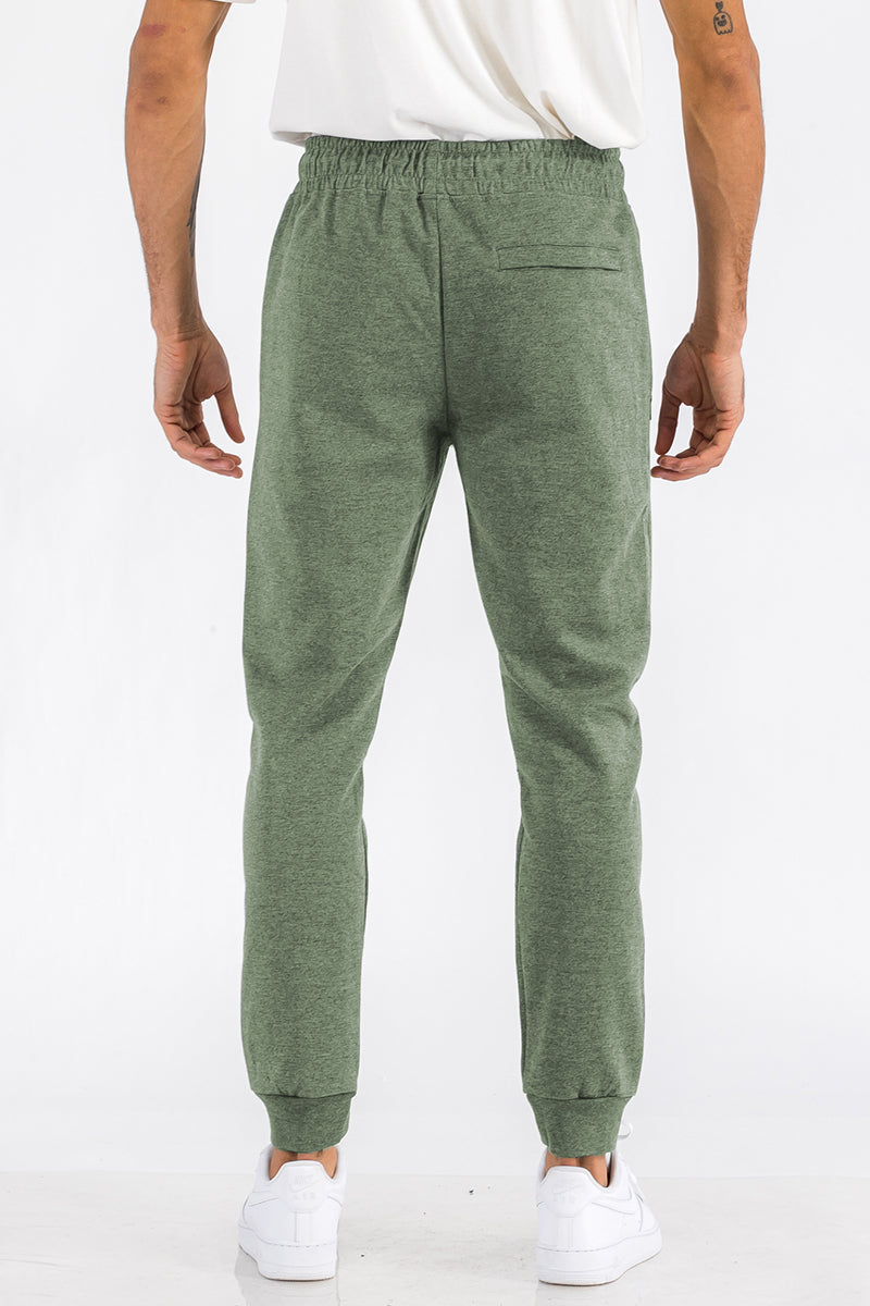 Green Heathered Cotton Sweats