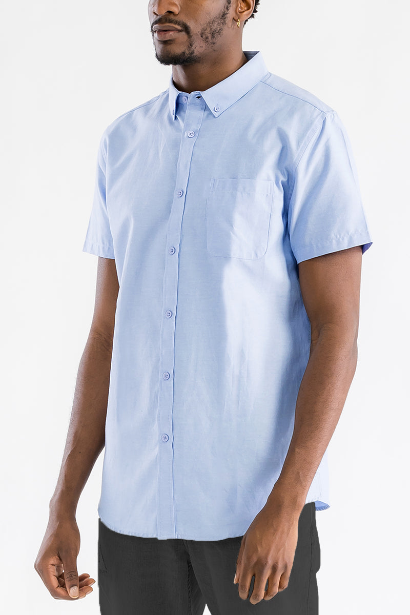 Light Blue Short Sleeve Button Down Shirt