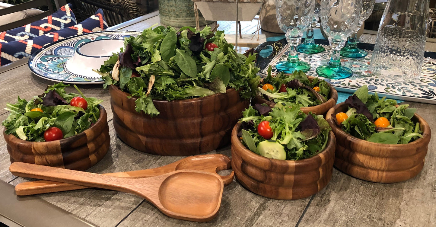 7 Piece - Extra Large Salad Bowl with 4 Servers