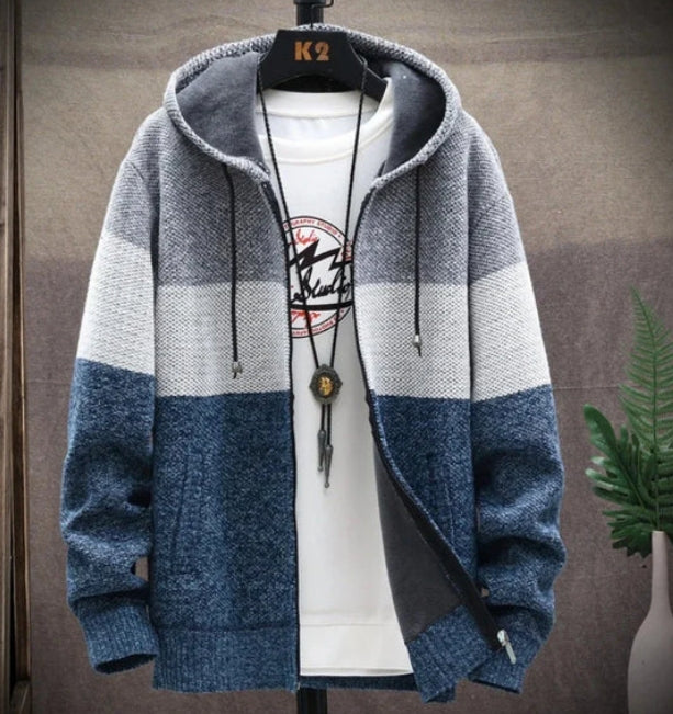 Hooded Zipper Jacket - Sweater Jacket