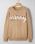 Christmas Merry Dot Dolman Sleeve Sweater