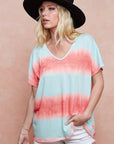 BiBi Tiedye Printed Hacci Knit Top