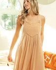BiBi Rib Textured Wide Leg Overalls