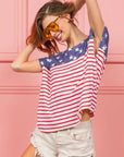 BiBi Star Rpinted with Stripe Combo Top