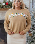 Christmas Merry Dot Dolman Sleeve Sweater