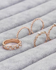 Five Piece Rose Gold Ring Set