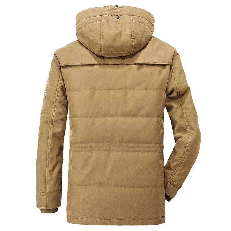 Hooded Winter Parka Coat with Inner Fleece