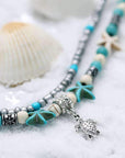 Ocean Theme Double Layer Anklet