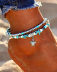 Ocean Theme Double Layer Anklet