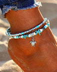 Ocean Theme Double Layer Anklet